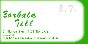 borbala till business card
